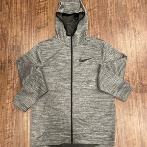 Grey Nike Zip Up Hoodie Jacket Medium M